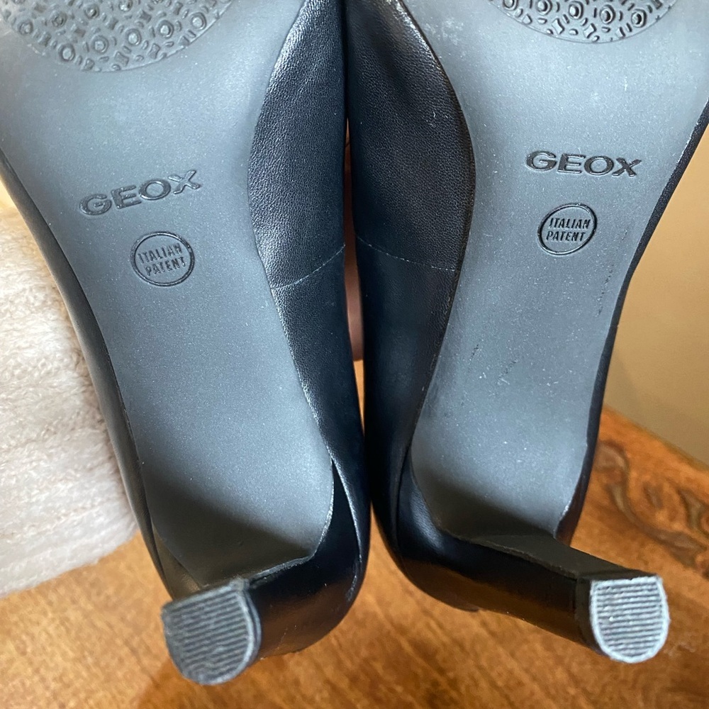 Geox High Heeled Black and White Pattern Shoes Size 36 - Picture 6 of 12